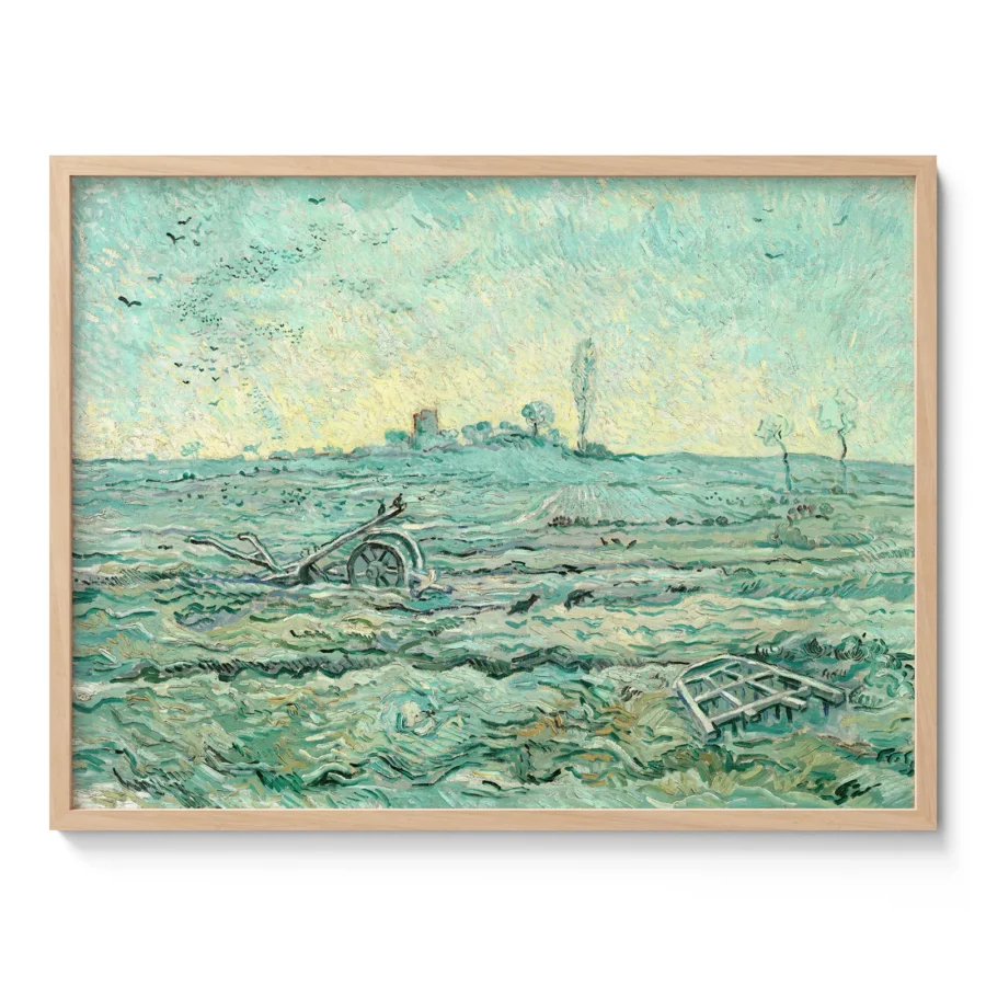 Vincent van Gogh Wall Art – Snow-Covered Field with a Harrow