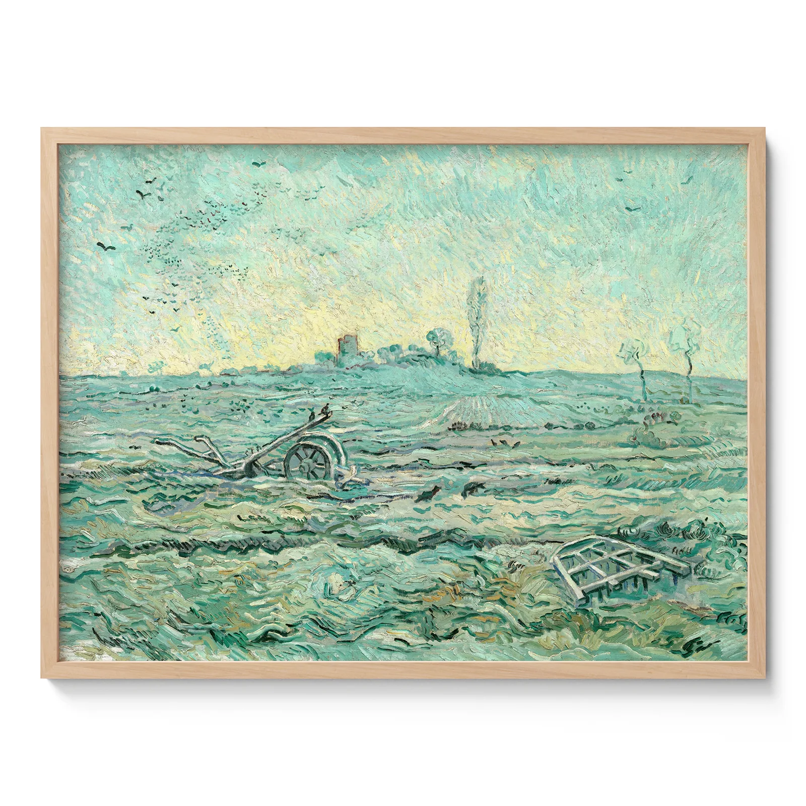Vincent van Gogh Wall Art – Snow-Covered Field with a Harrow