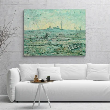 Vincent van Gogh Wall Art – Snow-Covered Field with a Harrow