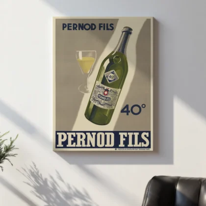Vintage Alcohol Poster – French Anise Liqueur Wall Art