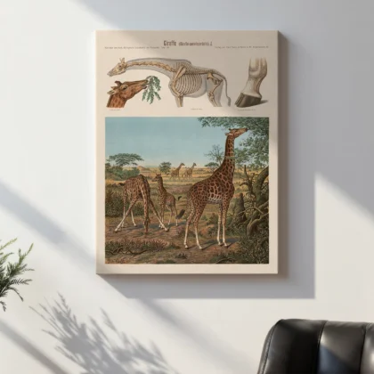 Vintage Giraffe Print – Zoological Wall Art