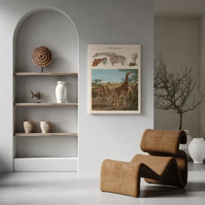Vintage Giraffe Print – Zoological Wall Art