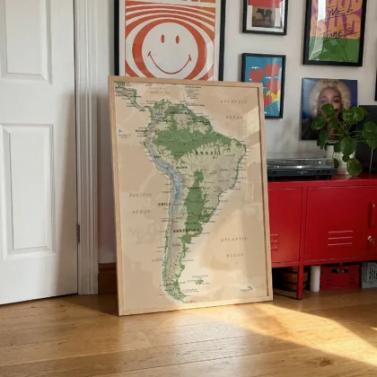 Vintage Map of South America