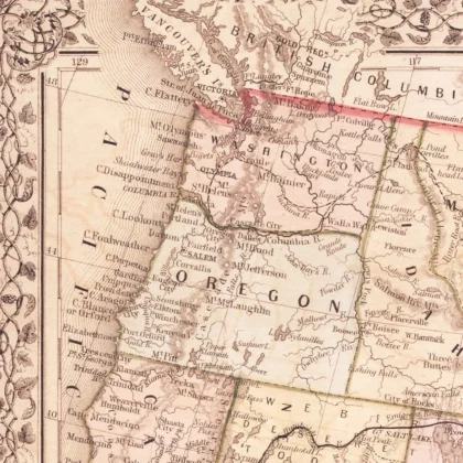 Vintage USA Map Wall Art