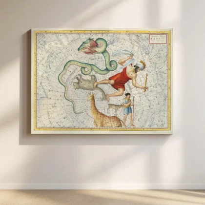 Wandbild – Antike Sternbildkarte