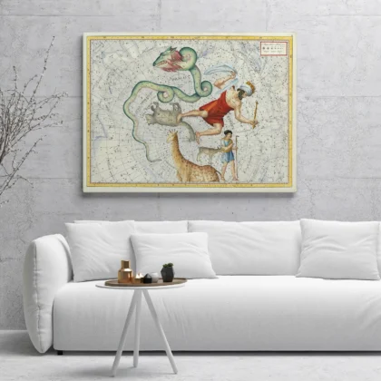 Wandbild – Antike Sternbildkarte