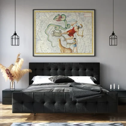 Wandbild – Antike Sternbildkarte
