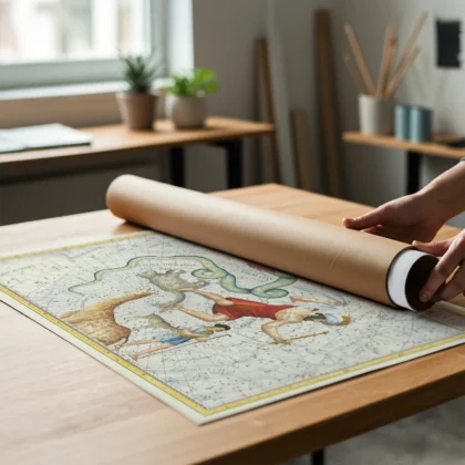 Wandbild – Antike Sternbildkarte