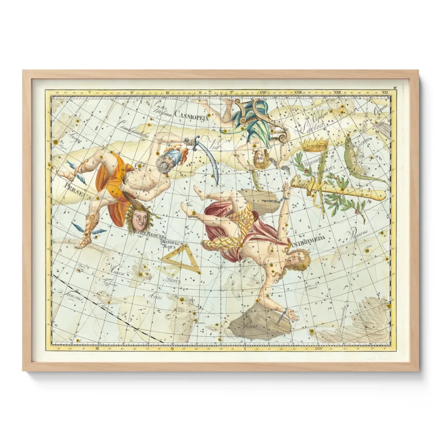 Wandbild – Sternbilder Andromeda und Perseus