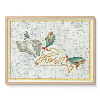 Aries and Pisces Constellation Wall Art