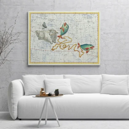 Aries and Pisces Constellation Wall Art