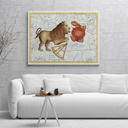 Leo and Cancer Constellation Wall Art