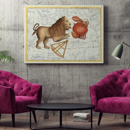 Leo and Cancer Constellation Wall Art