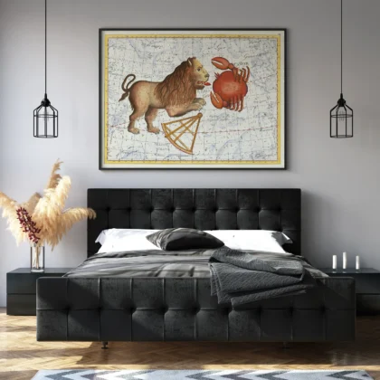 Leo and Cancer Constellation Wall Art
