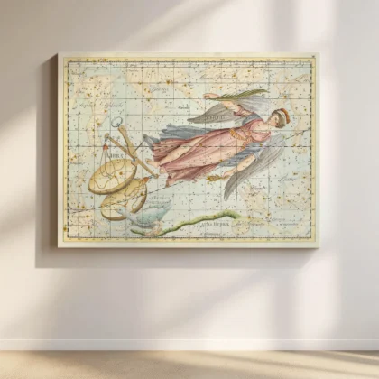 Libra and Virgo Constellation Wall Art
