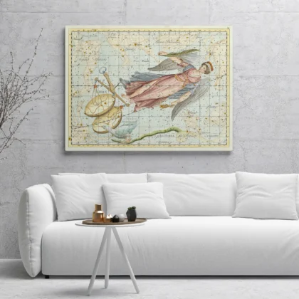 Libra and Virgo Constellation Wall Art