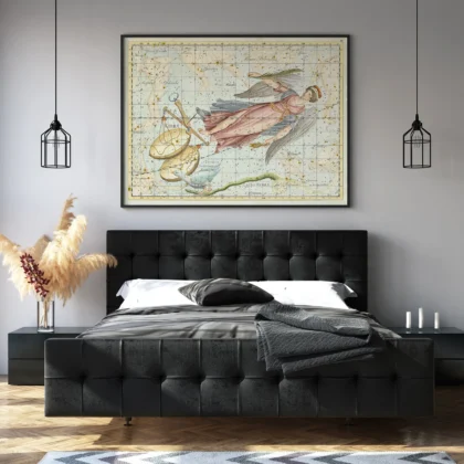 Libra and Virgo Constellation Wall Art