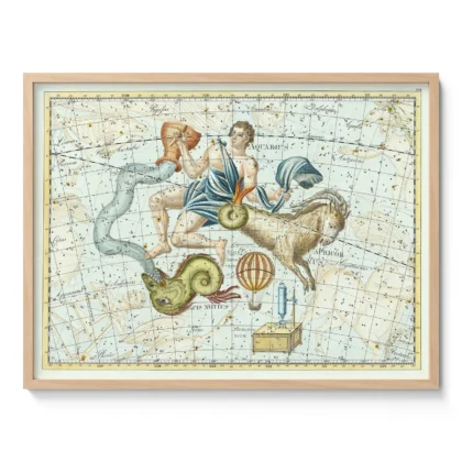 Wandbild – Sternbilder Steinbock und Wassermann
