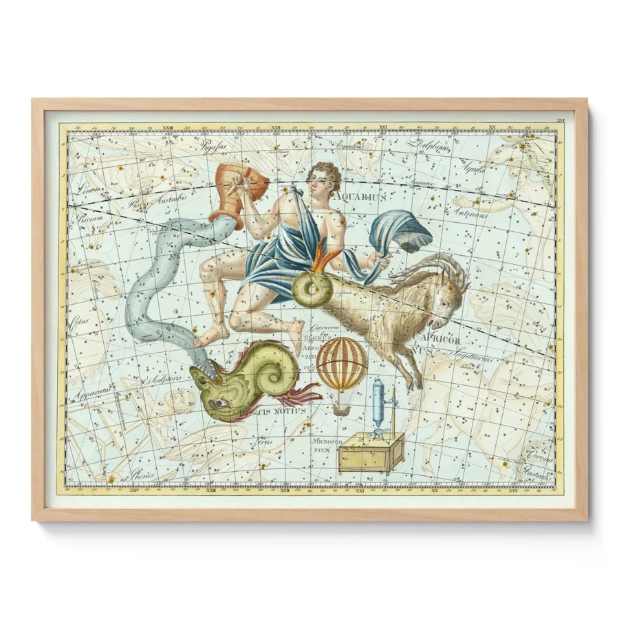 Wandbild – Sternbilder Steinbock und Wassermann
