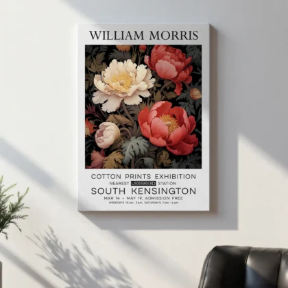 Pfingstrosen – William Morris Wandbild