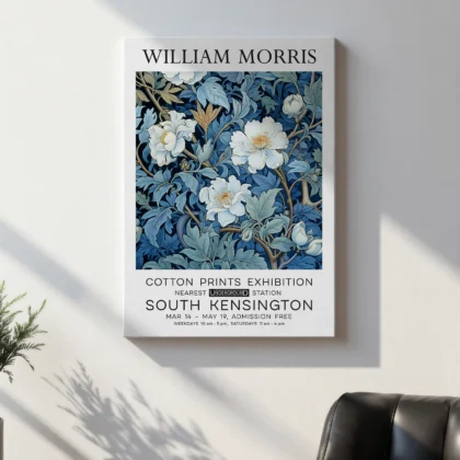 William Morris – Blue Floral Wall Art