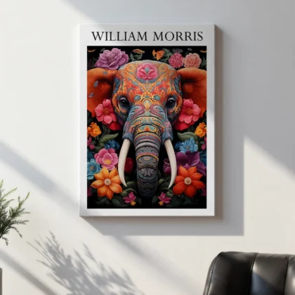 Elefant – William Morris Wandbild