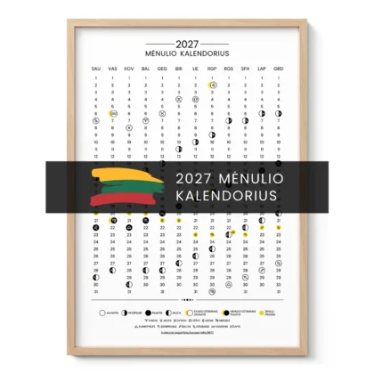 2027 metų Mėnulio kalendorius – lietuviška versija