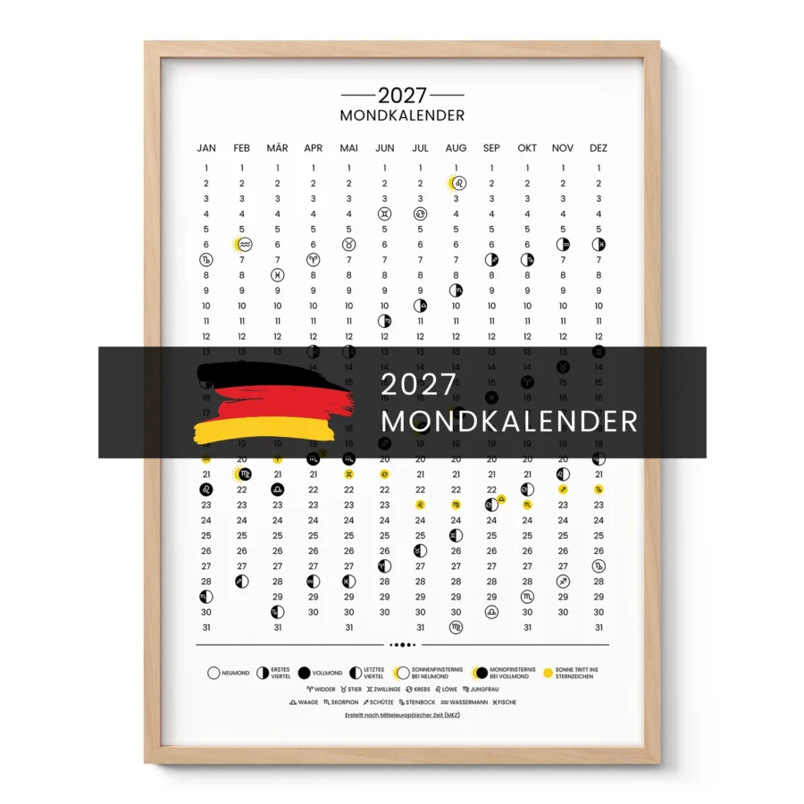 2027 Moon Calendar – German Edition