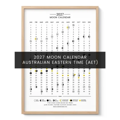 Mondkalender 2027 – Zeit für Ostaustralien (AET)