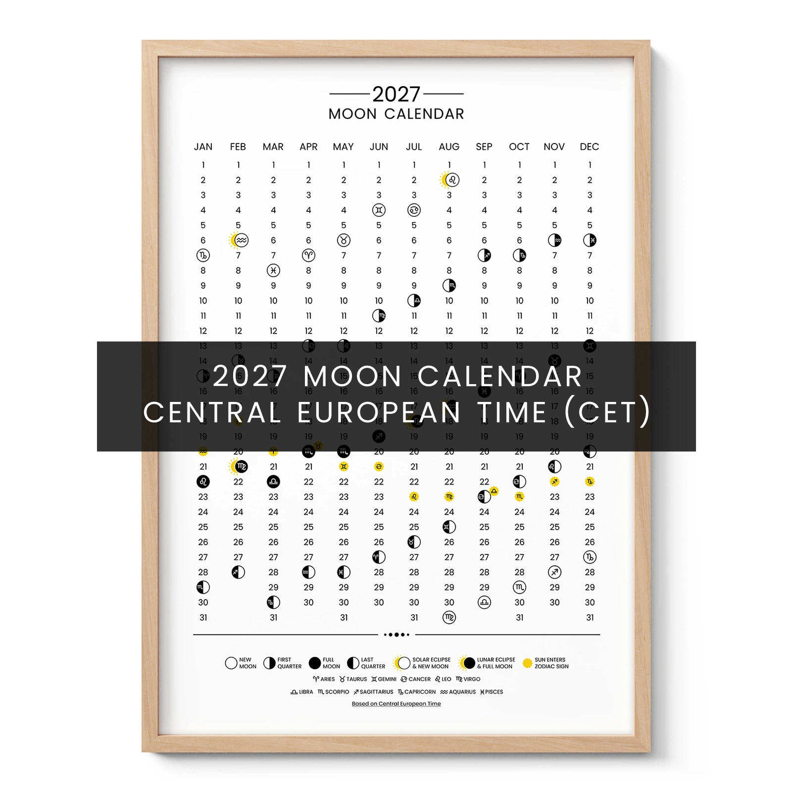2027 Lunar Calendar – Central European Time (CET)