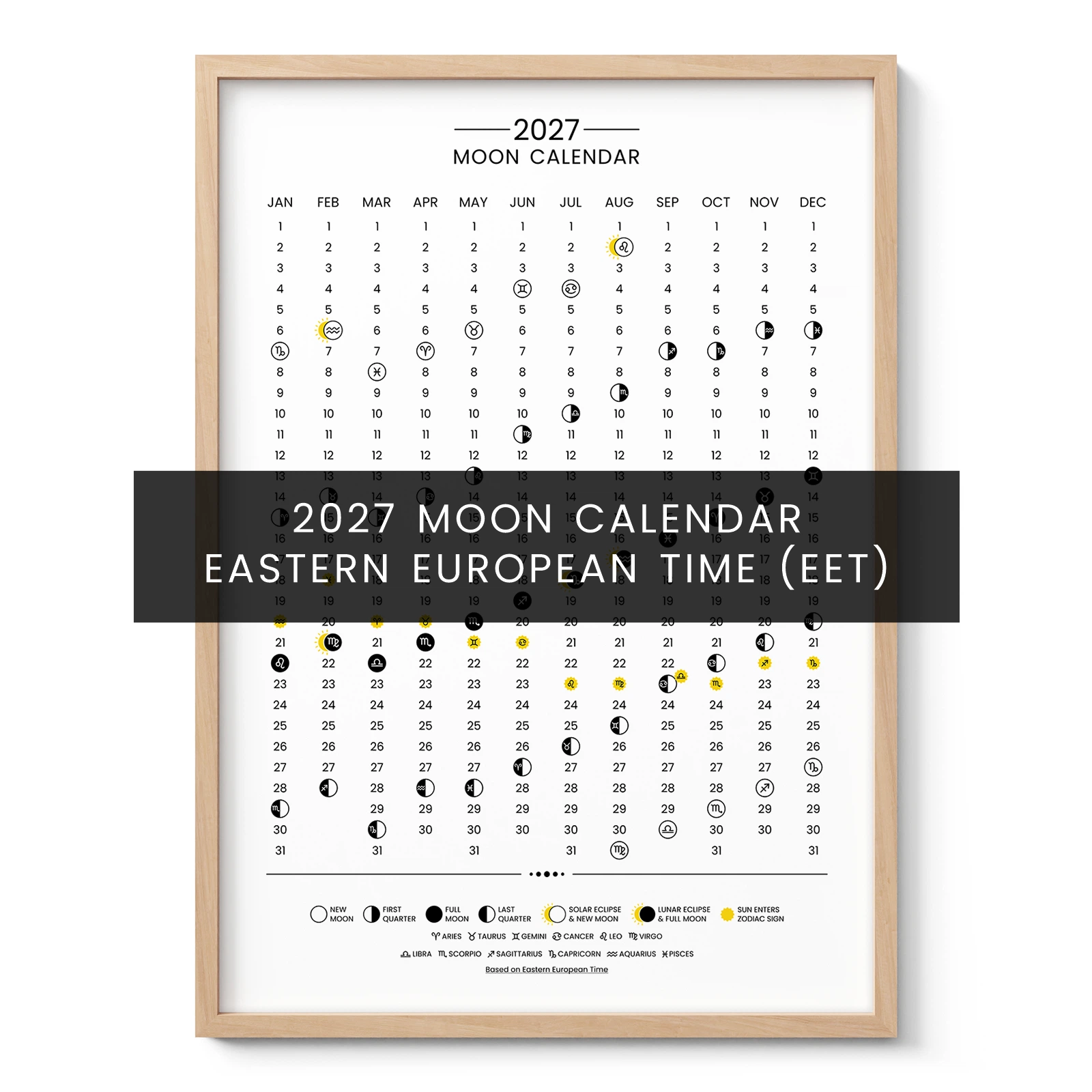 2027 Lunar Calendar – Eastern European Time (EET)