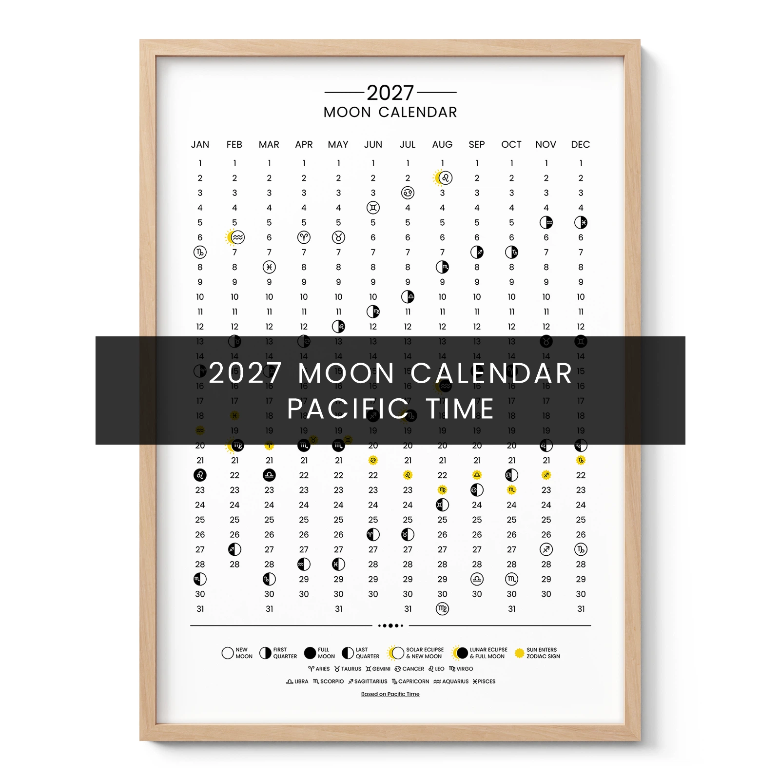 2027 Lunar Calendar – Pacific Time (PT)