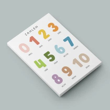 Counting 0–10 Educational Print for Kids – German Version