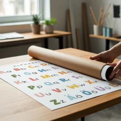 ABC Alphabet Learning Print for Kids – German Version