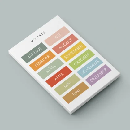Months Learning Print for Kids – German Version