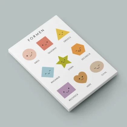 Geometric Shapes Learning Print for Kids – German Version