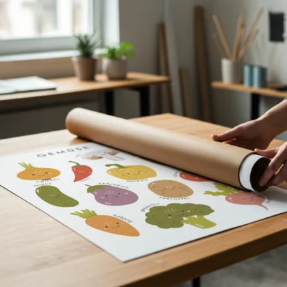 Vegetables Educational Print for Kids – German Version
