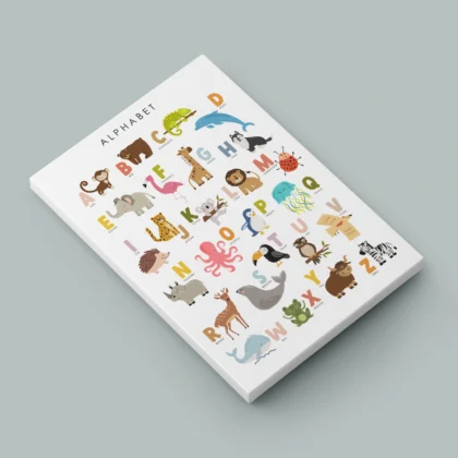Animal Alphabet Learning Print for Kids – German Version