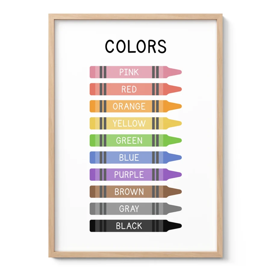 Colors Wall Art for Kids