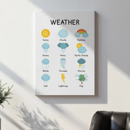 Wandbild für Kinder – Wetter