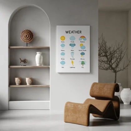 Wandbild für Kinder – Wetter