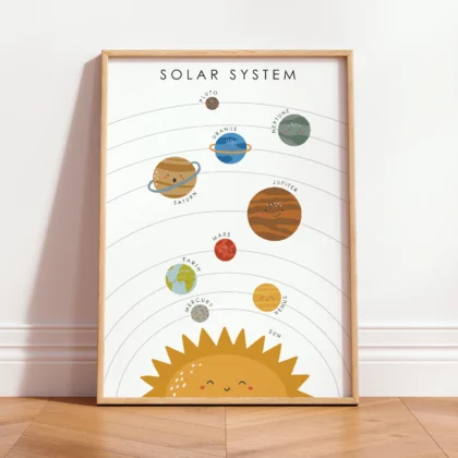 Solar System Learning Print for Kids