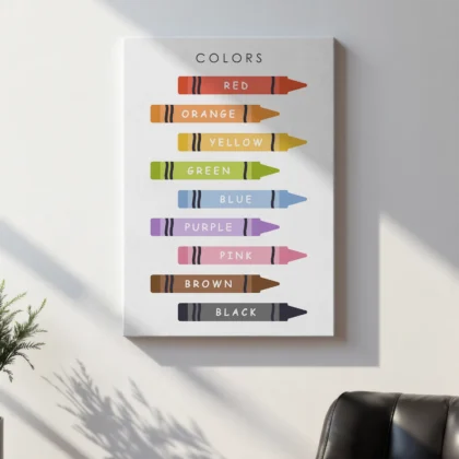 Crayon Color Learning Print for Kids
