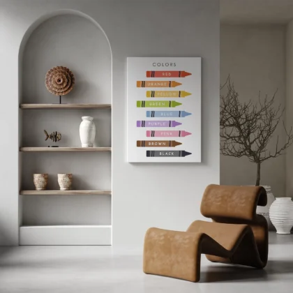 Crayon Color Learning Print for Kids