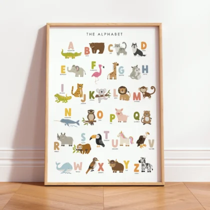 Animal Alphabet Learning Print for Kids