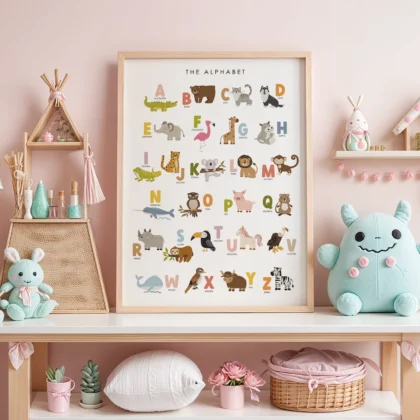 Animal Alphabet Learning Print for Kids