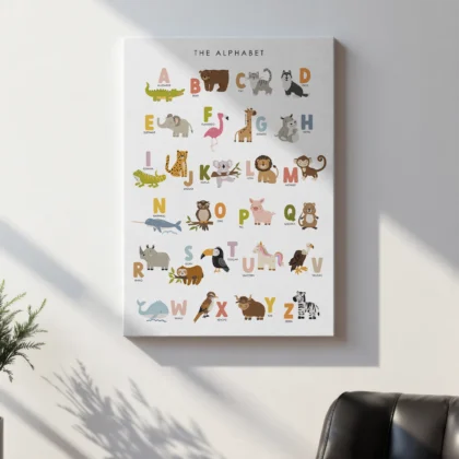 Animal Alphabet Learning Print for Kids