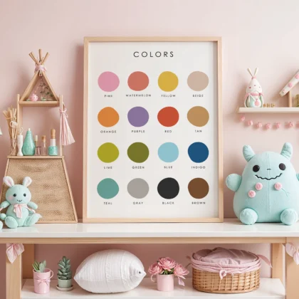 Color Names Educational Print for Kids