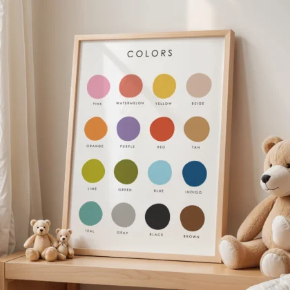 Color Names Educational Print for Kids