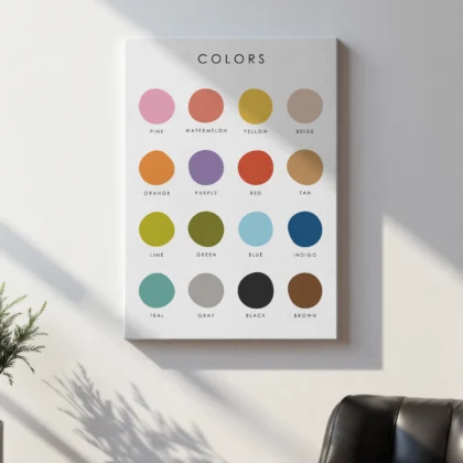 Color Names Educational Print for Kids